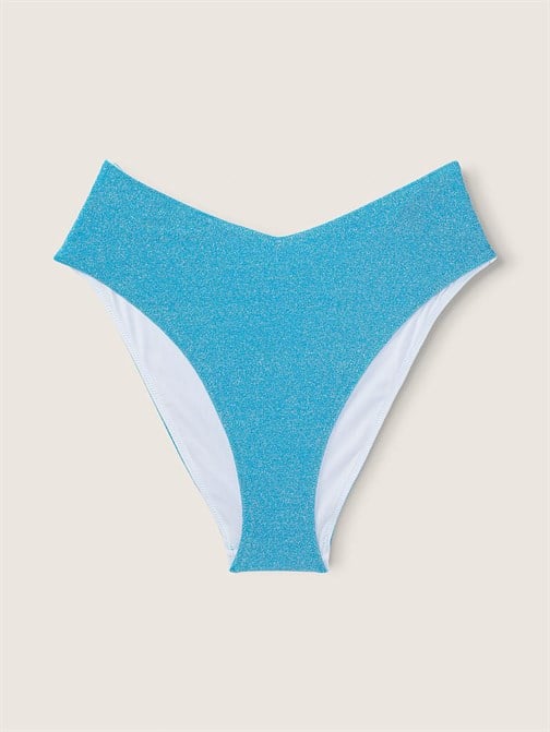 Işıltılı Yüksek Bel Cheeky Bikini Altı