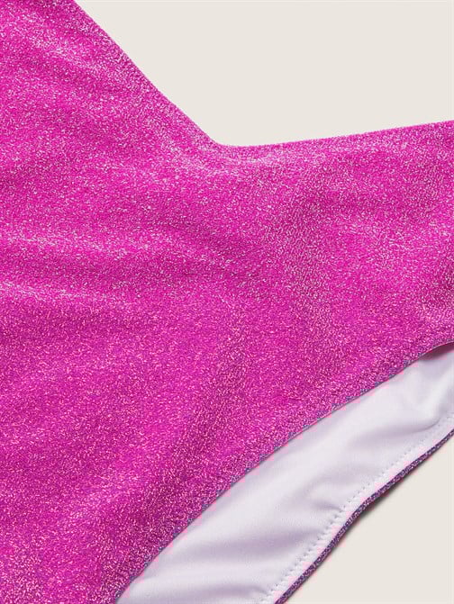 Işıltılı Yüksek Bel Cheeky Bikini Altı