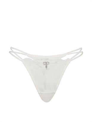 İşlemeli Askılı V-String Külot