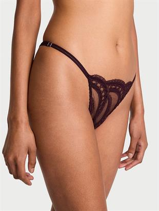 İşlemeli Ayarlanabilir Askılı Bikini Külotu