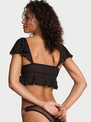 İşlemeli Volan Kollu Sütyen