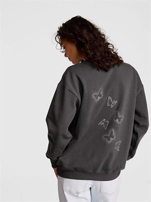 Ivy Oversize Bisiklet Yaka Sweatshirt