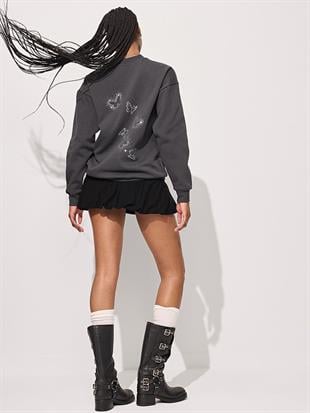 Ivy Oversize Bisiklet Yaka Sweatshirt