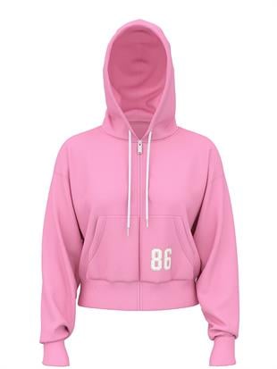 Ivy Terry Dar Kesim Fermuarlı Sweatshirt