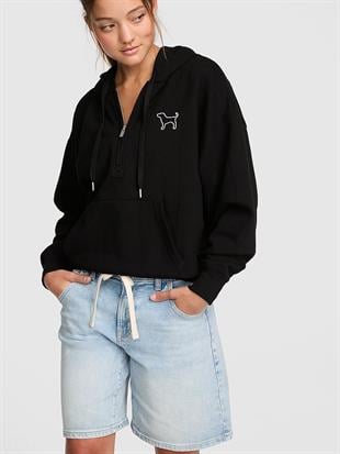 Ivy Yarım Fermuarlı Kapüşonlu Sweatshirt