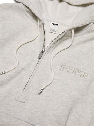 Ivy Yarım Fermuarlı Kapüşonlu Sweatshirt