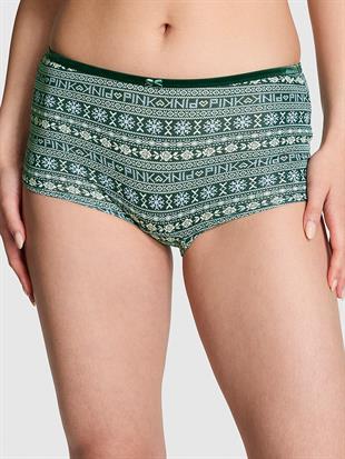 Kadife Kenarlı Pamuklu Boyshort Külot