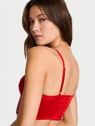 Kalp İşlemeli Desteksiz Büstiyer