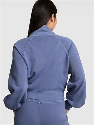 Kampüs Dik Yaka Fermuarlı Sweatshirt