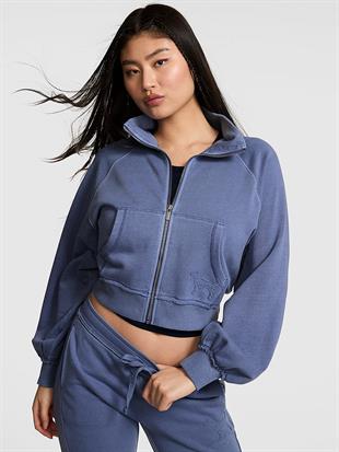 Kampüs Dik Yaka Fermuarlı Sweatshirt