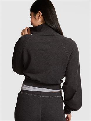 Kampüs Dik Yaka Fermuarlı Sweatshirt