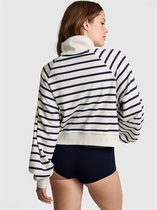 Kampüs Dik Yaka Fermuarlı Sweatshirt