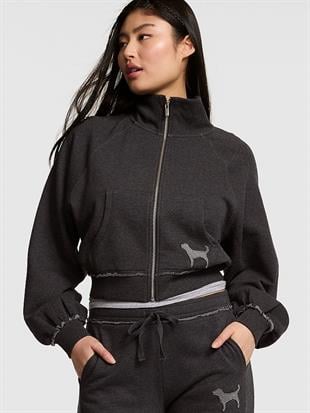 Kampüs Dik Yaka Fermuarlı Sweatshirt