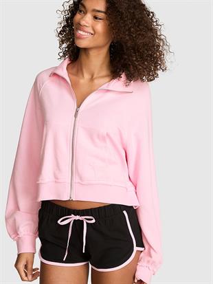 Kampüs Dik Yaka Fermuarlı Sweatshirt