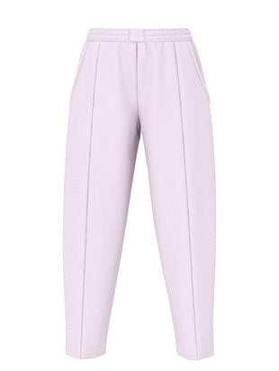 Kampüs Dikişli Bol Eşofman Altı