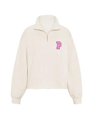 Kampüs Fermuarlı Balıkçı Yaka Sweatshirt