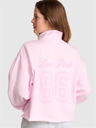 Kampüs Fermuarlı Balıkçı Yaka Sweatshirt