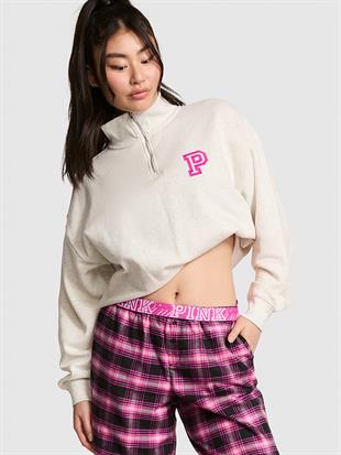 Kampüs Fermuarlı Balıkçı Yaka Sweatshirt