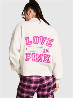 Kampüs Fermuarlı Balıkçı Yaka Sweatshirt