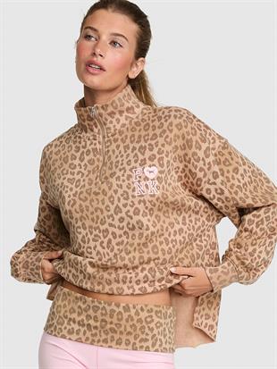 Kampüs Fermuarlı Balıkçı Yaka Sweatshirt