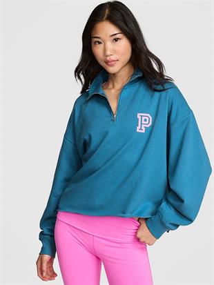 Kampüs Fermuarlı Balıkçı Yaka Sweatshirt