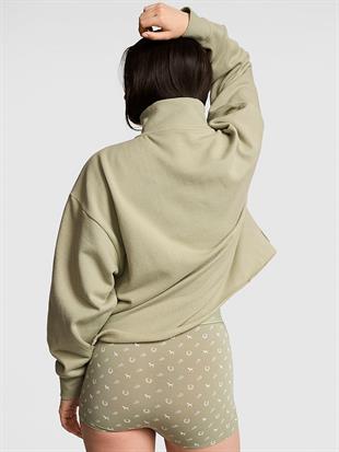 Kampüs Fermuarlı Balıkçı Yaka Sweatshirt