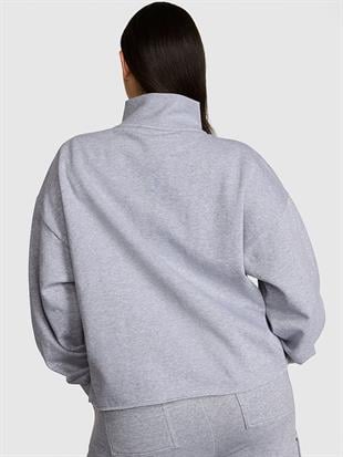 Kampüs Fermuarlı Balıkçı Yaka Sweatshirt