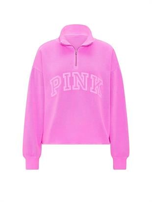 Kampüs Fermuarlı Balıkçı Yaka Sweatshirt
