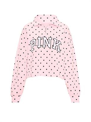 Kampüs Fermuarlı Balıkçı Yaka Sweatshirt