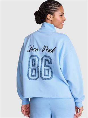 Kampüs Fermuarlı Balıkçı Yaka Sweatshirt