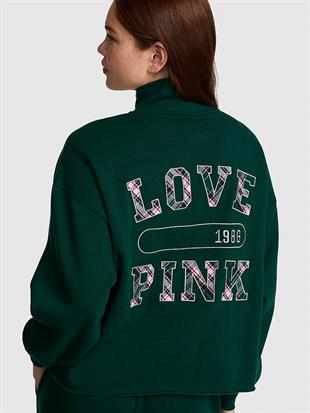 Kampüs Fermuarlı Balıkçı Yaka Sweatshirt