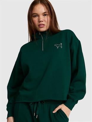 Kampüs Fermuarlı Balıkçı Yaka Sweatshirt