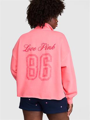 Kampüs Fermuarlı Balıkçı Yaka Sweatshirt