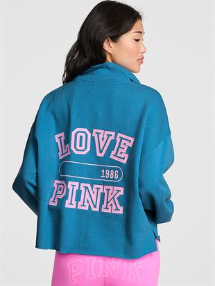 Kampüs Fermuarlı Balıkçı Yaka Sweatshirt