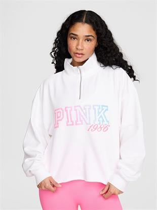 Kampüs Fermuarlı Balıkçı Yaka Sweatshirt