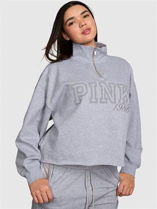 Kampüs Fermuarlı Balıkçı Yaka Sweatshirt