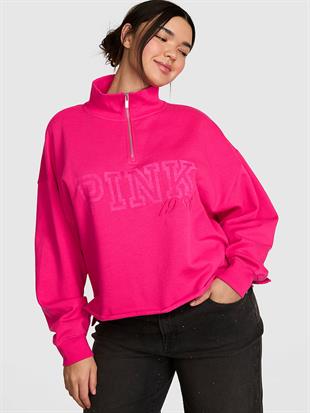 Kampüs Fermuarlı Balıkçı Yaka Sweatshirt