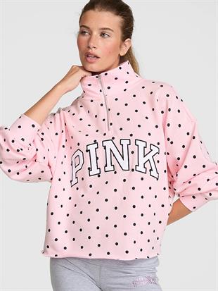 Kampüs Fermuarlı Balıkçı Yaka Sweatshirt