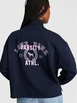 Kampüs Fermuarlı Balıkçı Yaka Sweatshirt