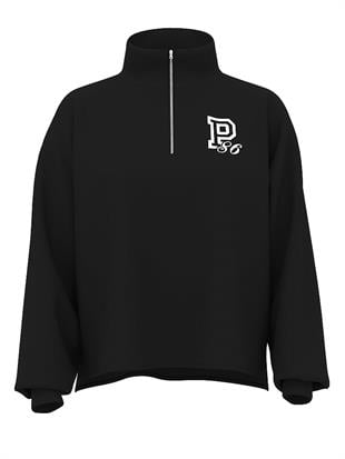 Kampüs Fermuarlı Balıkçı Yaka Sweatshirt