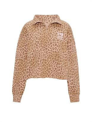 Kampüs Fermuarlı Balıkçı Yaka Sweatshirt