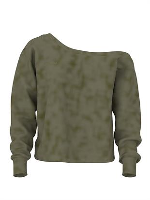 Kampüs Omzu Açık Sweatshirt
