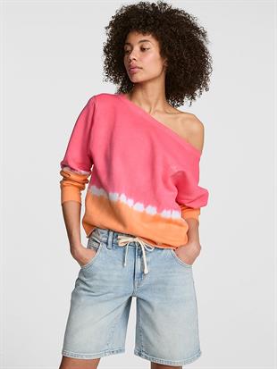Kampüs Omzu Açık Sweatshirt