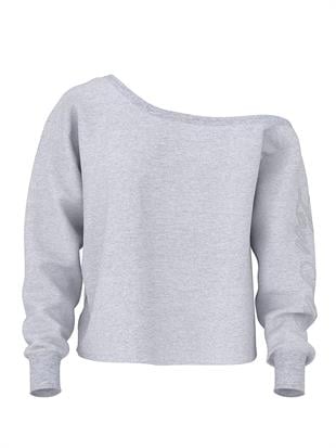 Kampüs Omzu Açık Sweatshirt