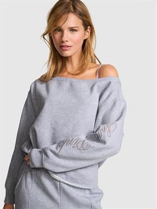 Kampüs Omzu Açık Sweatshirt