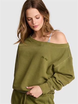Kampüs Omzu Açık Sweatshirt
