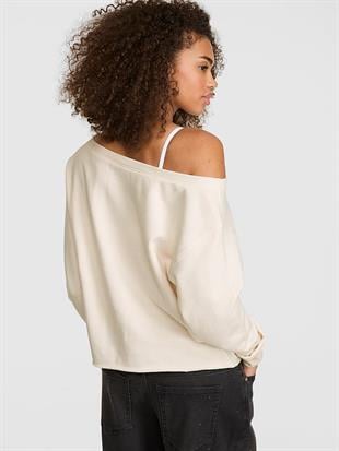 Kampüs Omzu Açık Sweatshirt