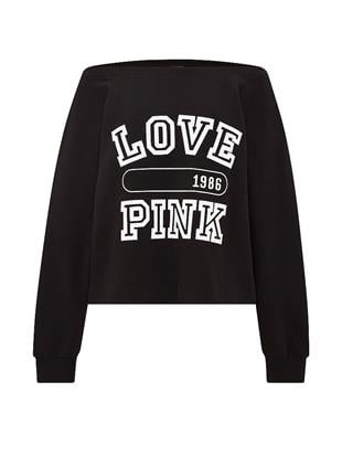 Kampüs Omzu Açık Sweatshirt