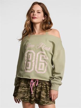 Kampüs Omzu Açık Sweatshirt