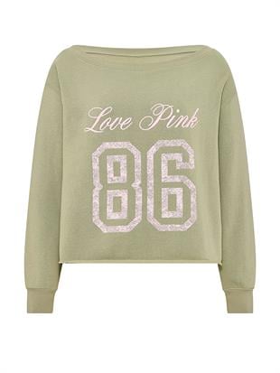 Kampüs Omzu Açık Sweatshirt